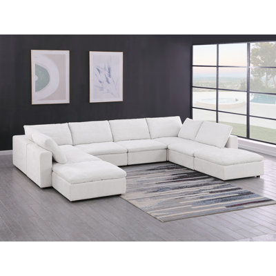 Canapé modulaire avec méridienne 8 pièces Pittsgrove