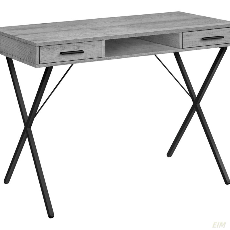 Bureau d'ordinateur, bureau personnel, ordinateur portable, installation à gauche, à droite, tiroirs de rangement, L 42 po, travail, contemporain, moderne