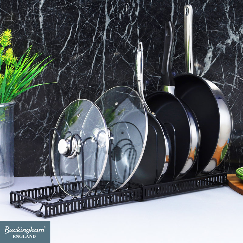 Buckingham Expandable Pot Pan Lid Organising Rack, 8