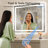 Frameless LED Bathroom Mirror 40x32 Inch, Tempered Glass, Wall-Mounted Vanity Mirror with Anti-Fog, 3 Colors Dimmable Light, Memory Function-1299661631