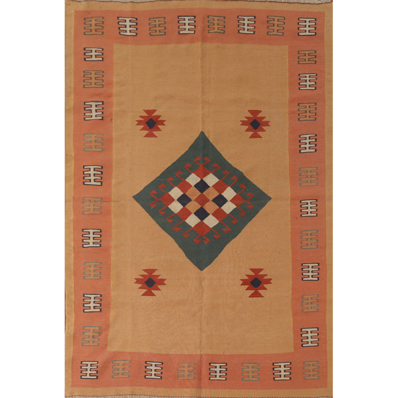 Tapis géométrique Kilim 6 x 8