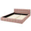 Lit tapissier grand format - Plateforme en chenille rose avec tête de lit et structure sans sommier tapissier-1090775069