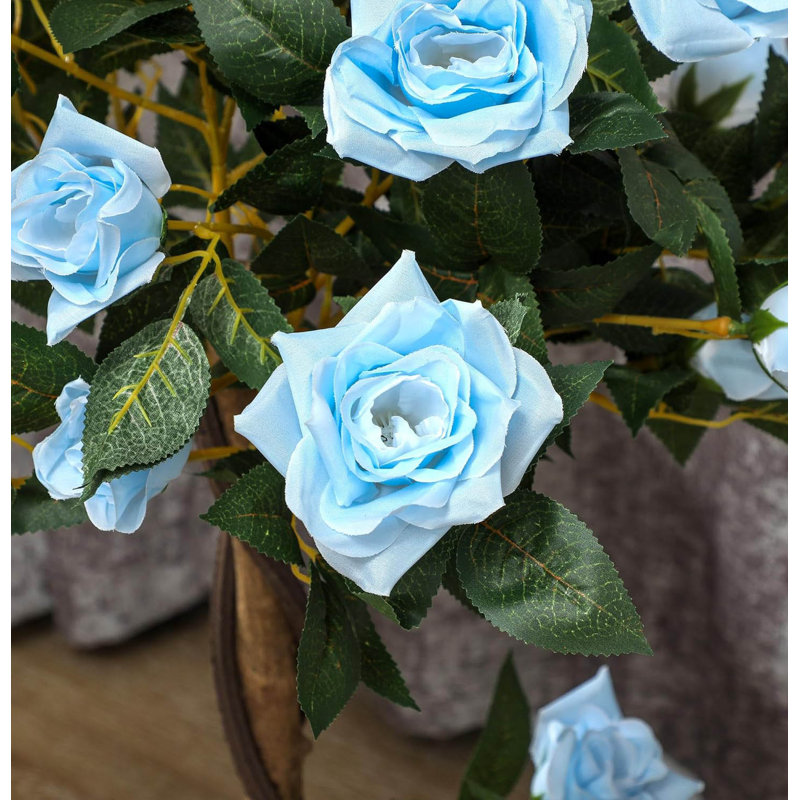 Arrangement in Pot, Light Blue