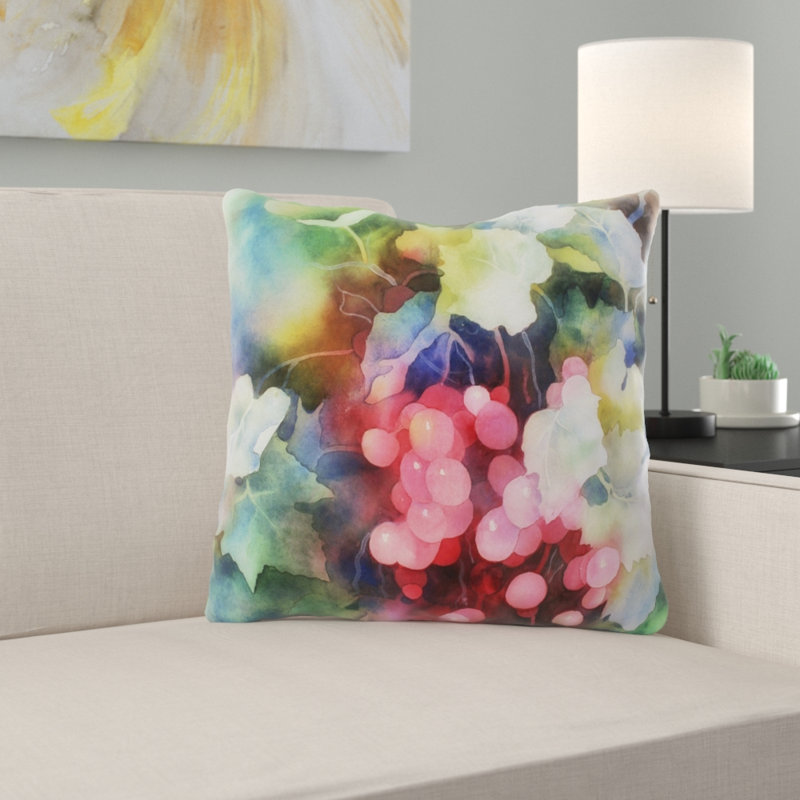 Coussin watercolour Jordynn, Intérieur, Microsuède