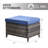 Abbey Outdoor Durable Wicker Ottomans With Olefin Cushions Durable & Weather-Resistant For Patios-2145827803-2145827807