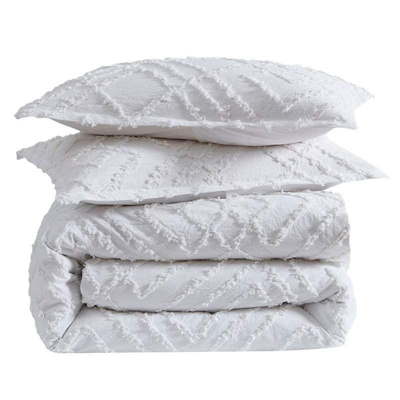 Couvre-lit gris 100% coton