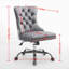 Chaise de bureau moderne rembourrée capitonnée à boutons en chenille, chaise de bureau pivotante réglable-119235540