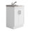 Kyle - Armoire à linge 24 po avec robinet et évier en acier inoxydable - blanc