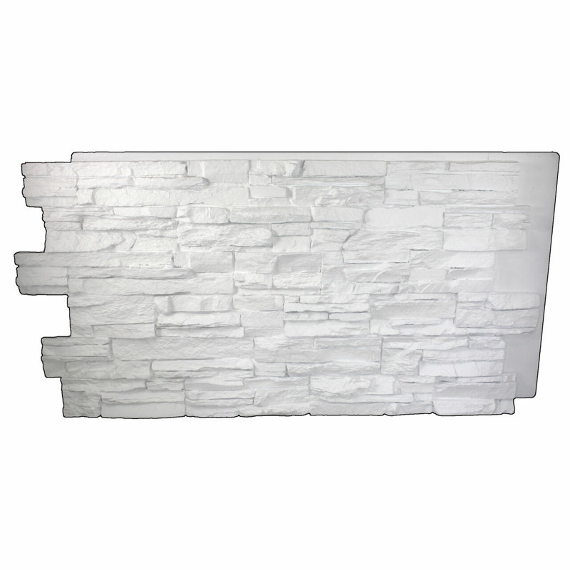 Panneaux muraux 24,50 po x 49 po Earth's Valley, Blanc noix de coco