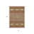 3' X 5' Orange Wheat And Taupe Southwestern Washable Indoor Outdoor Area Rug