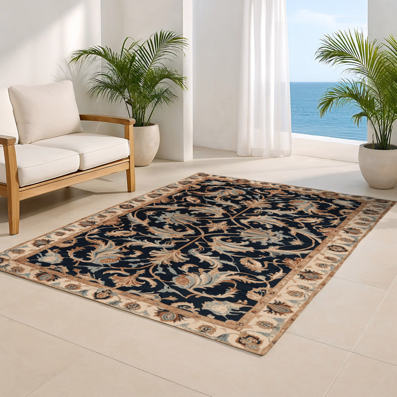 Tapis d'intérieur et d'extérieur brun Persian, Rectangulaire 8 pi x 10 pi