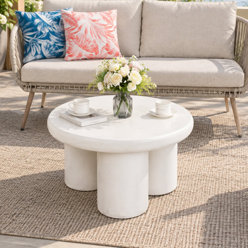 Round Magnesium Oxide Coffee Table