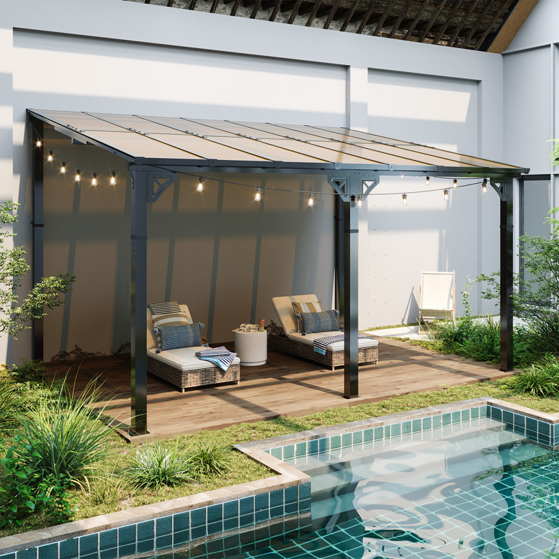 14 pi. L 10 pi. Pergola en aluminium