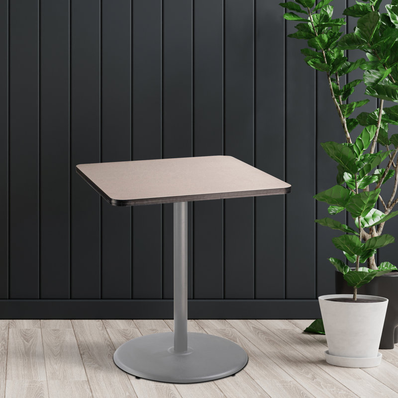 Table carrée pour salle de pause, H 36 po x L 36 po x l 36 po, gris, gris