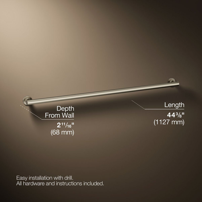 Purist Grab Bar, Vibrant Brushed Nickel, 42"W