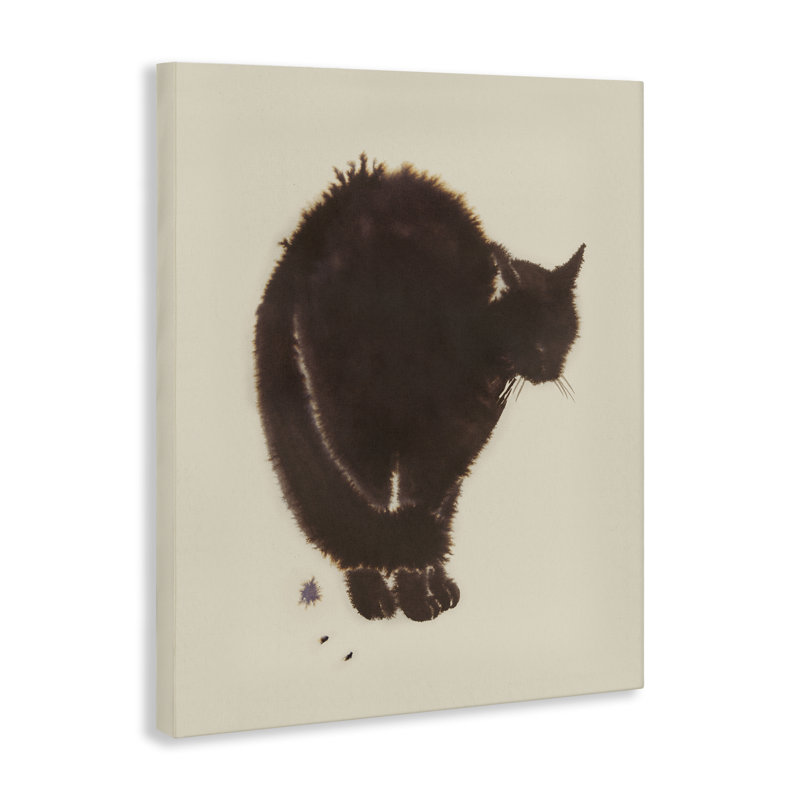  «Minimal Cat on Beige» par Grace Popp, H 20 po x l 16 po
