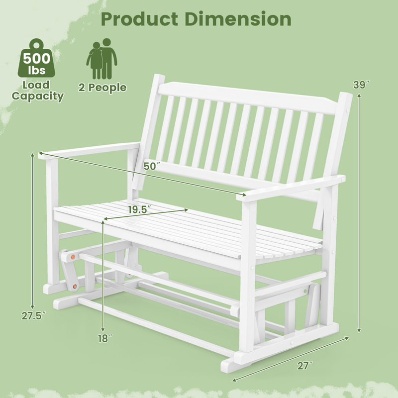 Banc oscillant en bois Geroline