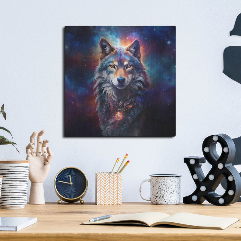 «Astral Spirit Wolf» par Cameron Gray, H 12 po x l 12 po