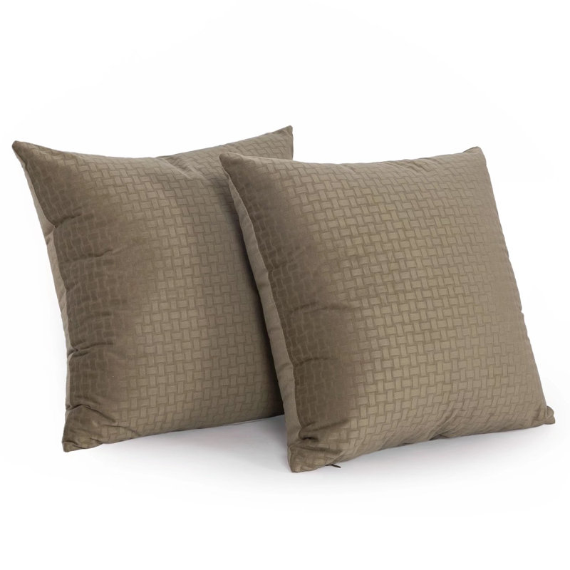 Square Throw Pillow Cover Yellow, Light Brown