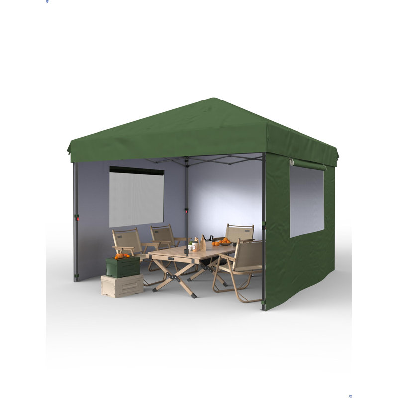 10 Ft. W x 10 Ft. D Aluminium Pop-Up Canopy, Vert