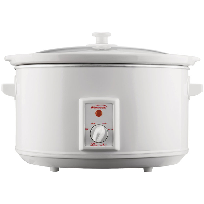 Brentwood Appliances 8-Quart Slow Cooker, White