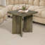 Table de bout 22 po en bois de manguier massif - Design carré rustique