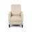  Compact Pushback Recliner Chair, Neutral Beige Fabric Mid-Century Accent Chair for Living Room Bedroom