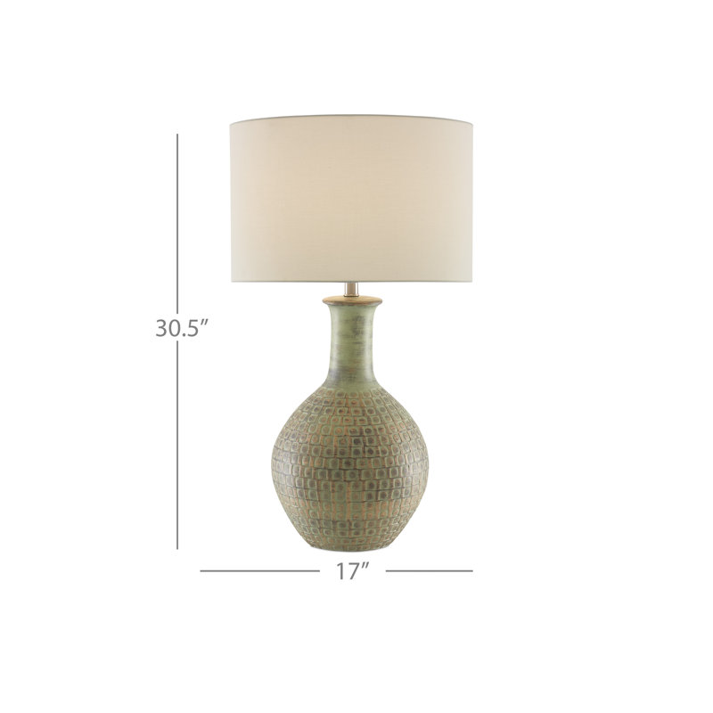 Lampe de table verte 30,5 "Loro