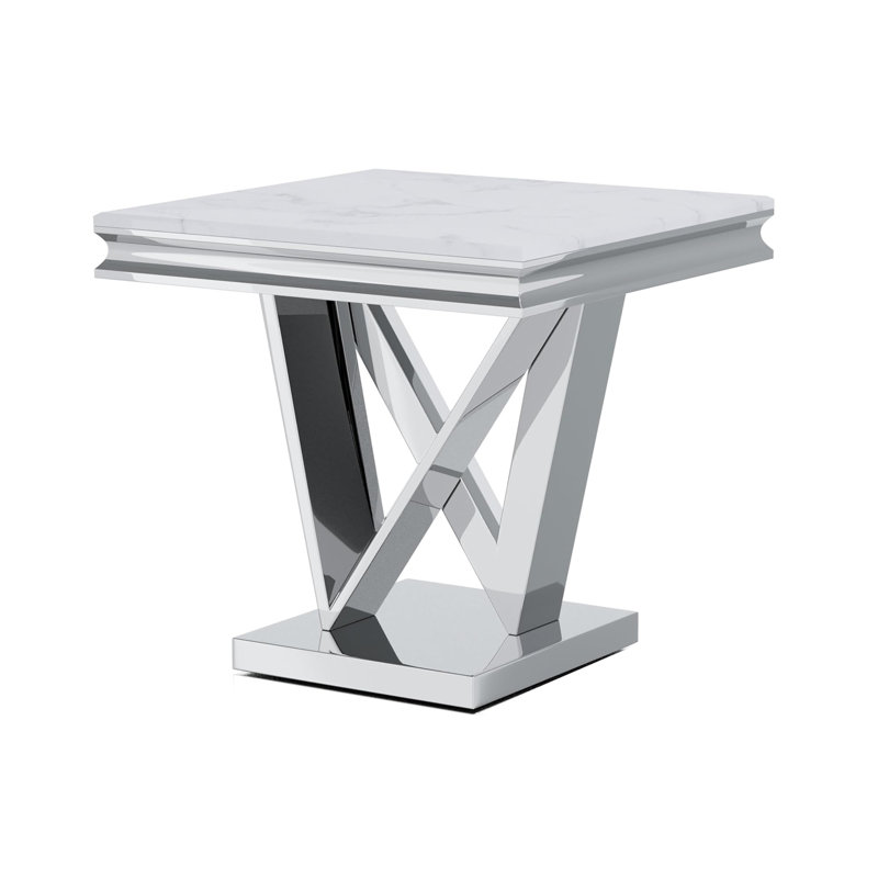 Table de bout l 23 po, chrome