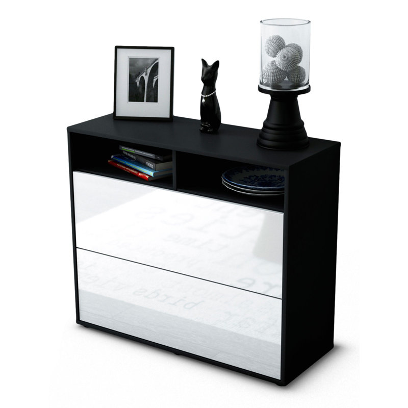 Quarry 92cm Sideboard, Anthracite/High-gloss white