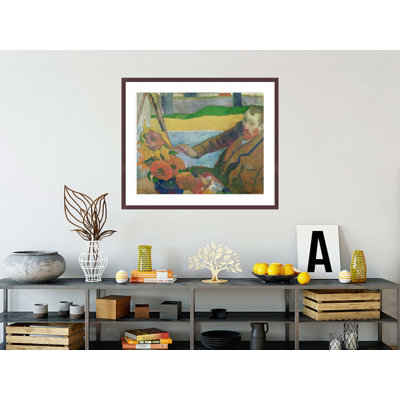 Van Gogh painting Sunflowers by Paul Gauguin - Framed Giclee Print
