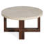 Table basse ronde avec base en croix