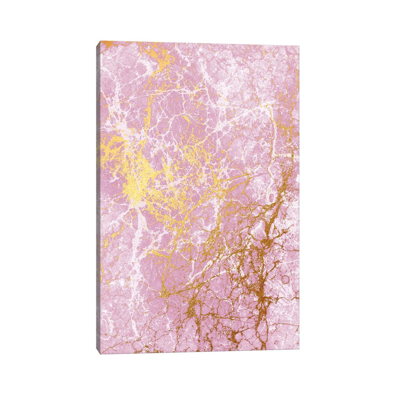Pink Marble by Sarah Callis - Gallery-Wrapped Canvas Giclée on Canvas, 20.32 cm H x 30.48 cm W, Canvas