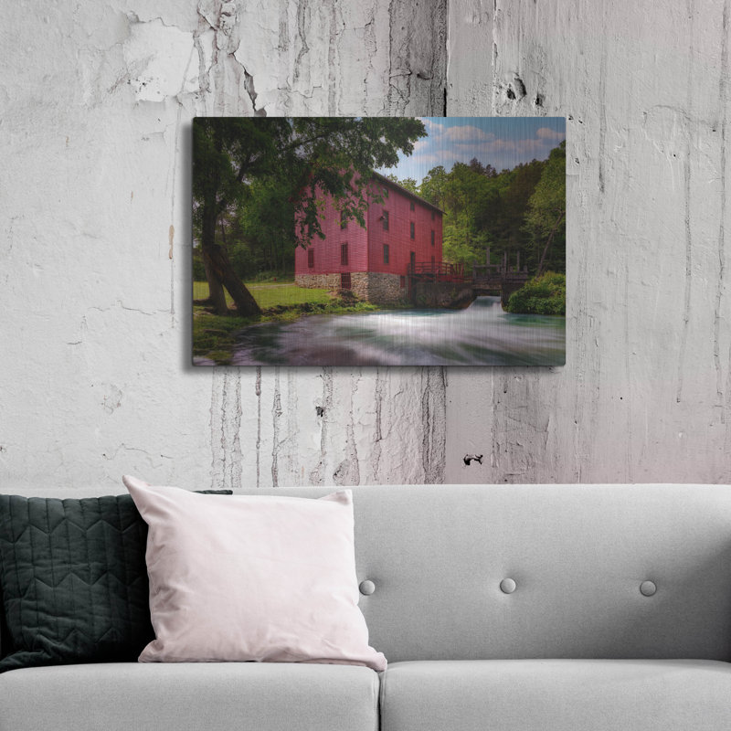 «Alley Mill» par Rick Berk, art mural en métal, H 24 po x l 36 po