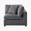 Chaise de coin Cassandra: Finition gris anthracite