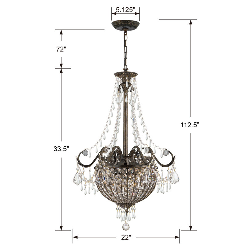 Lustre 12 lumières de style bougie Salgado avec détails en cristal, Majestueux bois poli