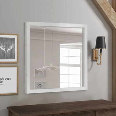 Wood Flat Wall Mirror
