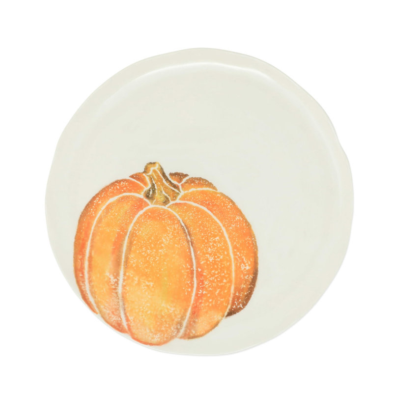 Pumpkins Handmade Terra Bianca Salad/Dessert Plate