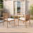 Acacia Wood Outdoor Dining Armchair With Cushion(Set Of 2)-828803498