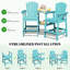 Ensemble de chaises Adirondack d'extérieur en PEHD avec plateau amovible Delman-1860200221