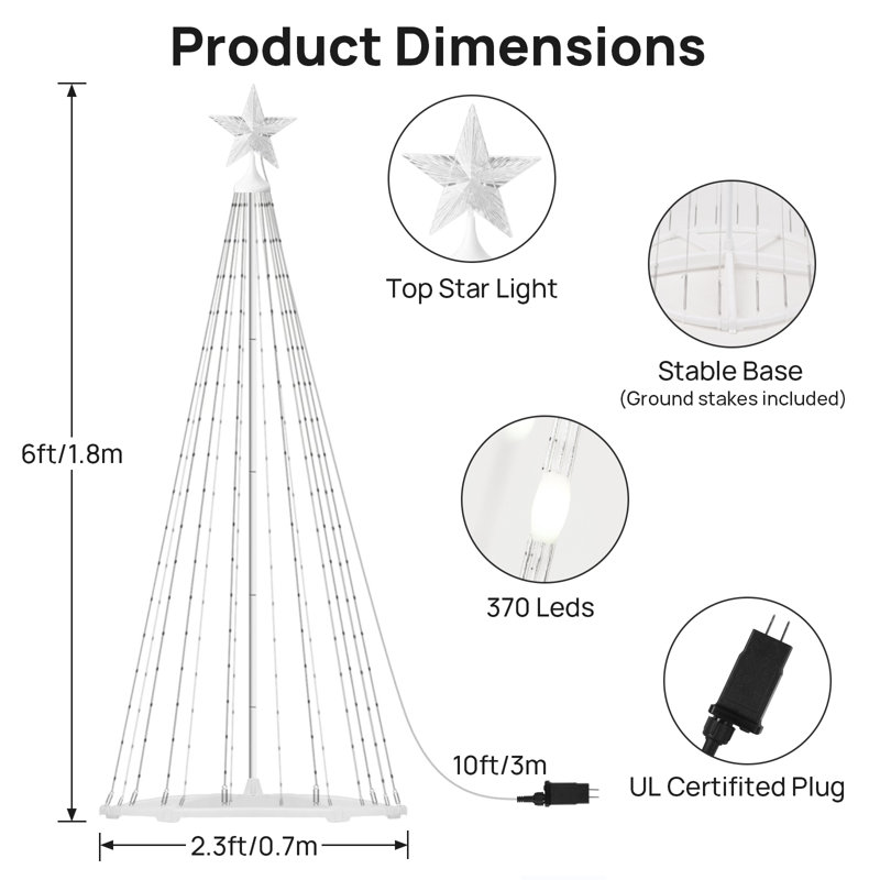 LED Christmas Tree Lighted Display