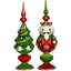 Nutcracker And Tree Finial - 13 Inches Set Of 2