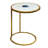 Torridon Marble Top with Blue Agate Stone Inlay Open End Table