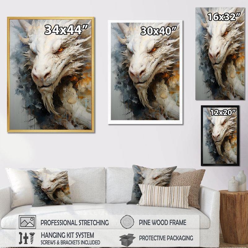 Epic Dragon Odyssey - impression, Toile tendue, H 32 po x l 16 po x P 1 po