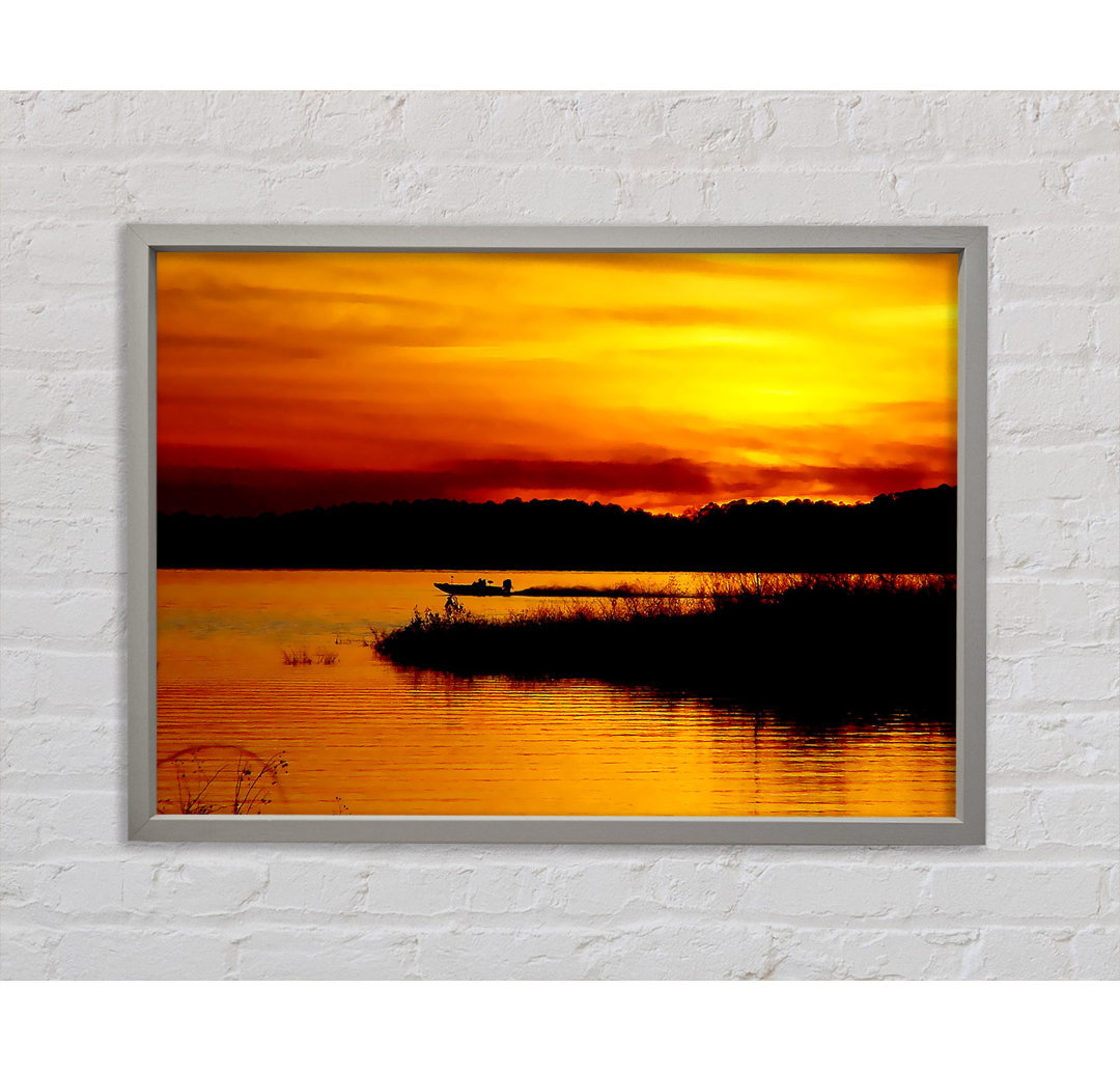 Tranquil Orange Waters - Einzelne Bilderrahmen Kunstdrucke auf Leinwand