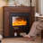 Walnut Solid Wood Electric Fireplace