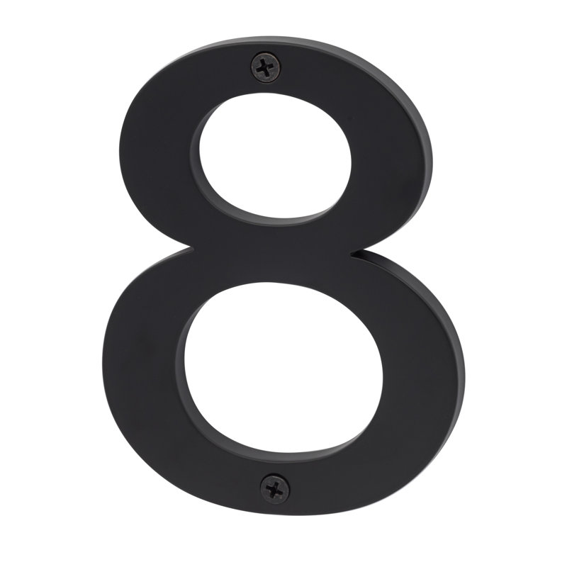 Zinc House Number 5 ", Noir mat, 8