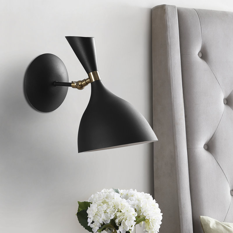 Bloomsdale 1 - Light Brass Gold Wallchiere, Black