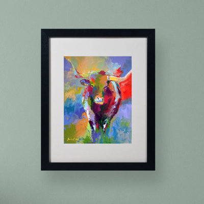 « longhorn », reproduction d’art sur toile encadrée