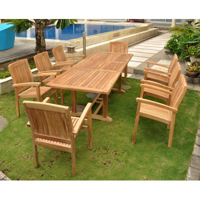 Farnam 9 Piece Teak Dining Set